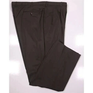 Brioni Current Phi Model Custom Dark Brown Cotton Pleated Dress Pants 44x30